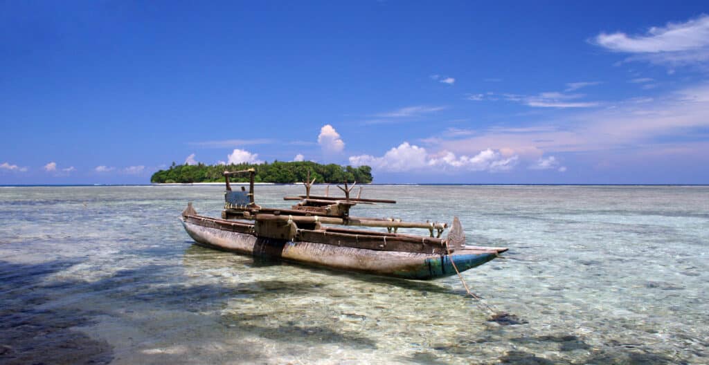 Deboyne Lagoon, a key location visited during expeditions to Papua New Guinea aboard the Paspaley Pearl boutique vessel