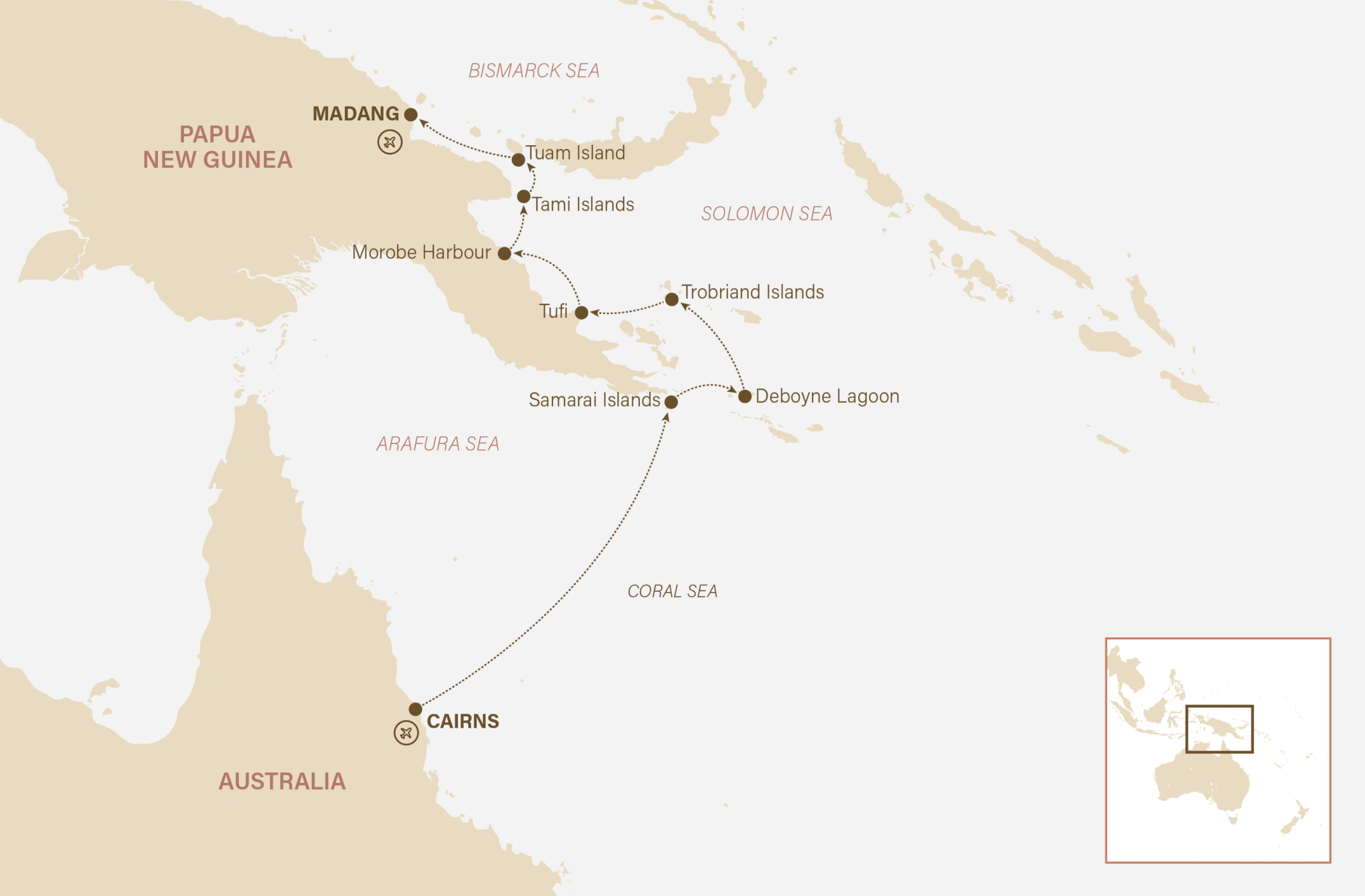 Papua New Guinea Hidden Secrets Map