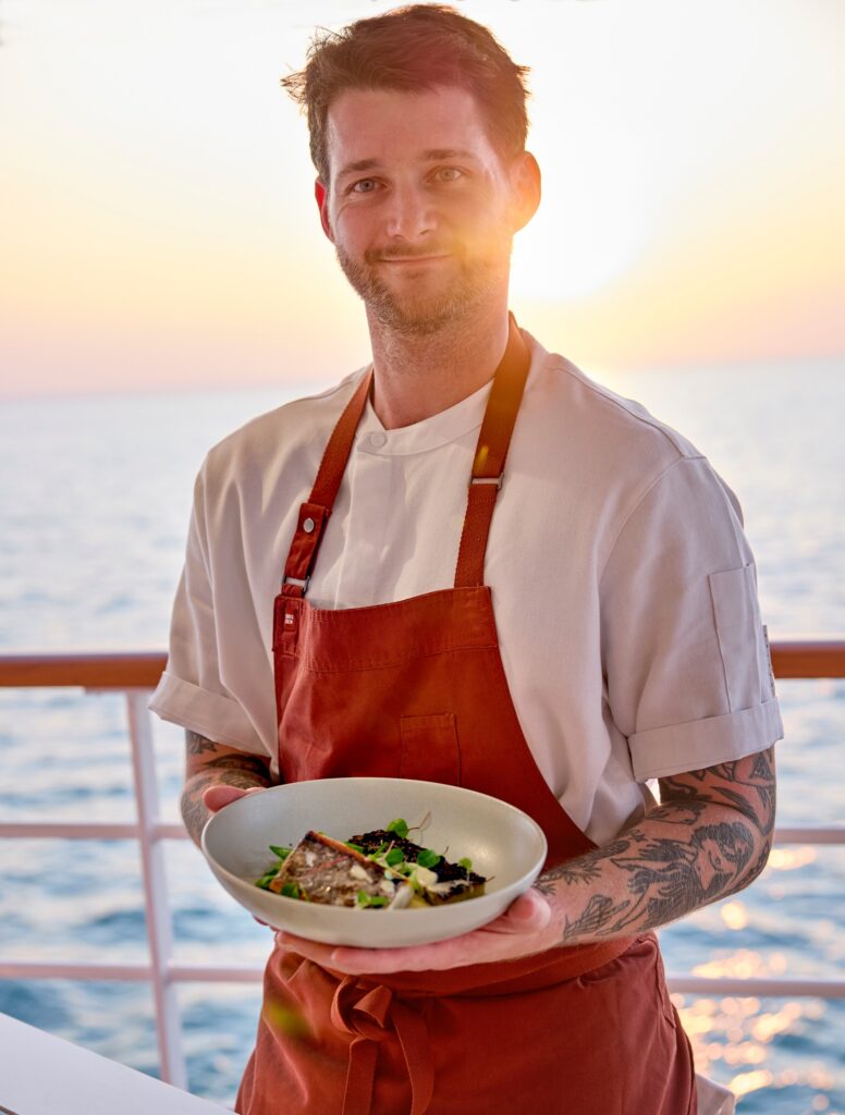 Image of Alex, a chef on the Paspaley Pearl for Pearl Expeditions.