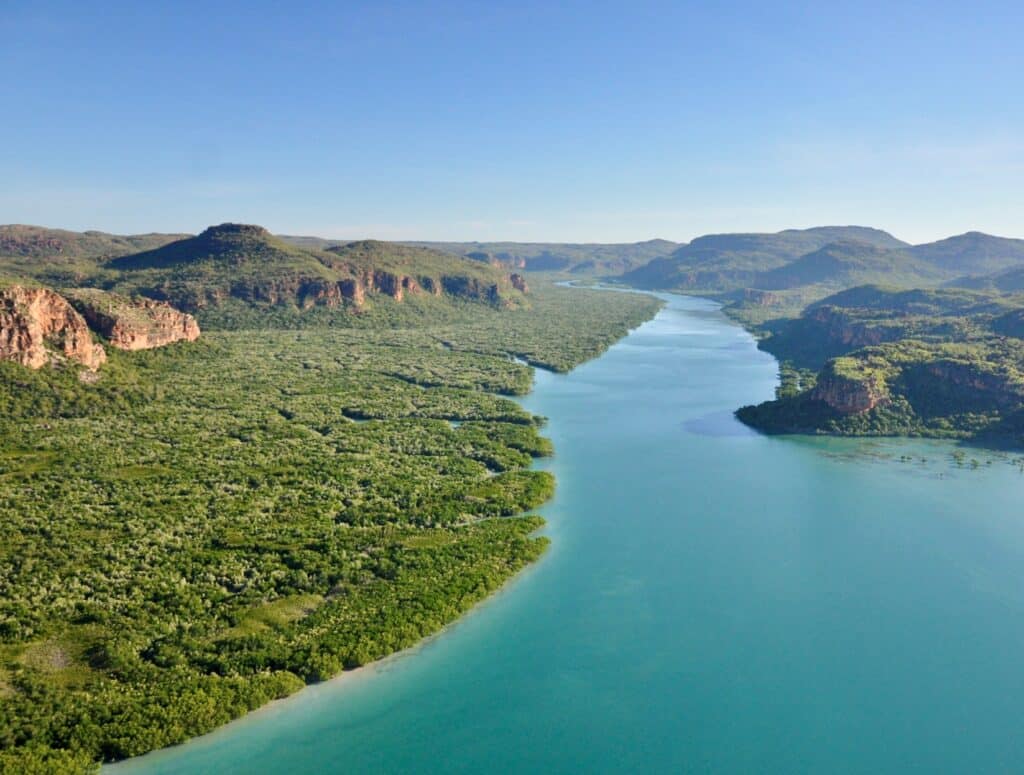 The Kimberley from above, visited during expeditions to this destination by Pearl Expeditions abord the Paspaley Pearl