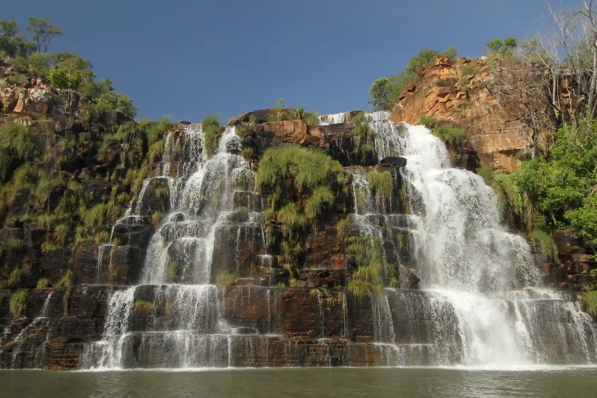 Kimberley waterfalls, visited by the Paspaley Pearl during Pearl Expeditions journey to the Kimberley